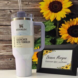 COOL SERENE BRUSHSTROKES - Stanley 40oz. Quencher H2.0 Flowstate Tumbler💜🩵🌻